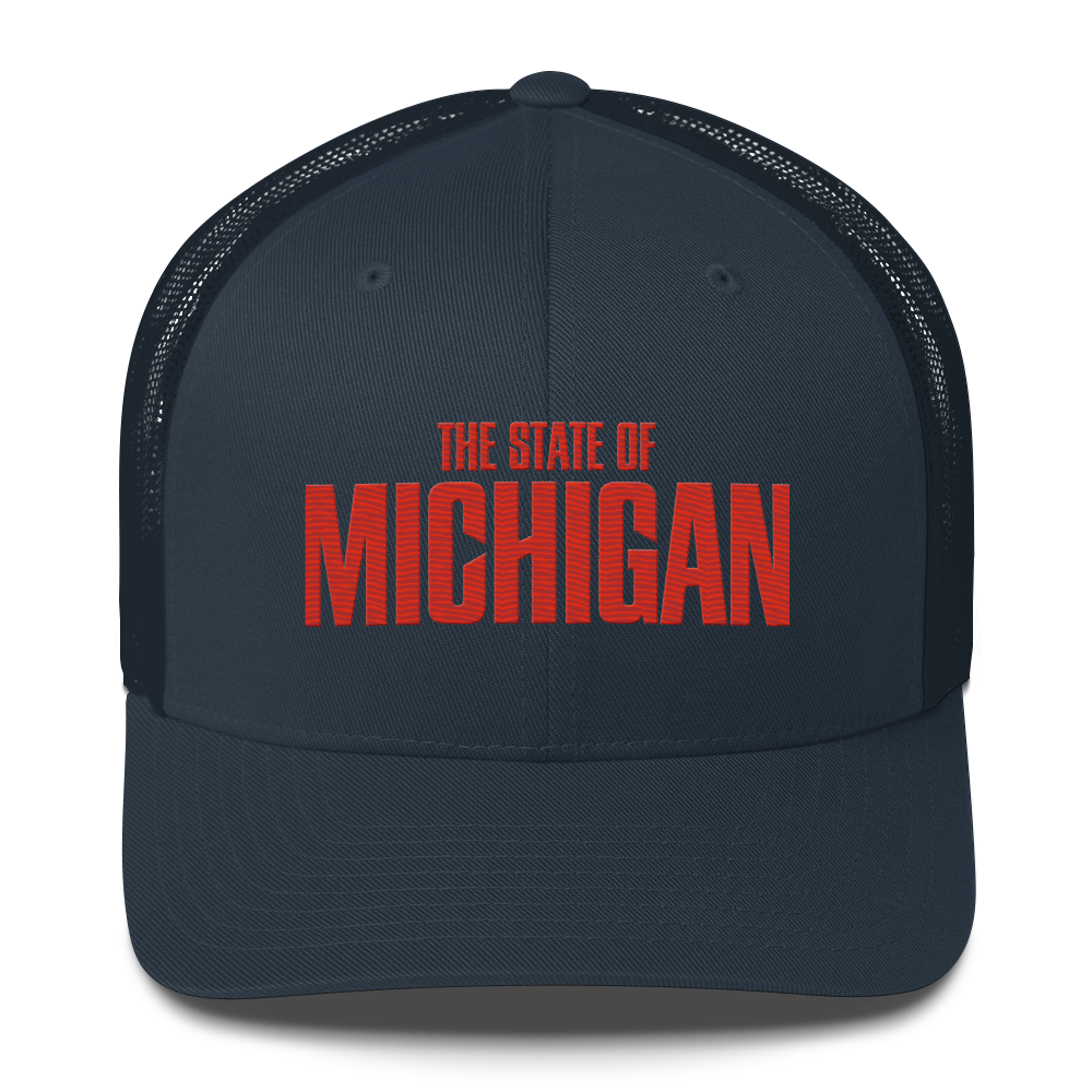 'The State of Michigan' Trucker Hat | Flying Superhero Parody