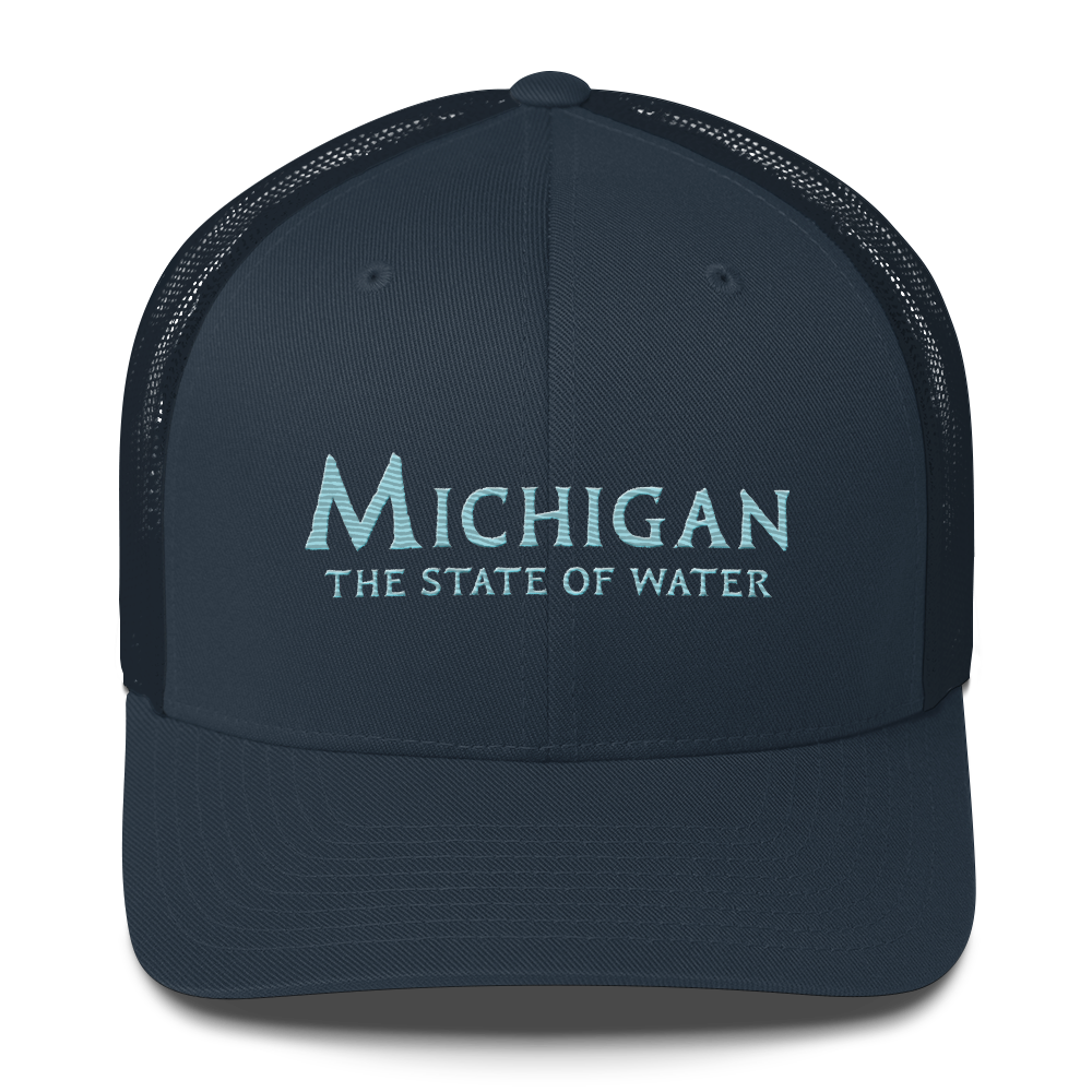 'Michigan The State of Water' Trucker Hat | Aquatic Sci-Fi Parody