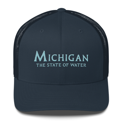 'Michigan The State of Water' Trucker Hat | Aquatic Sci-Fi Parody