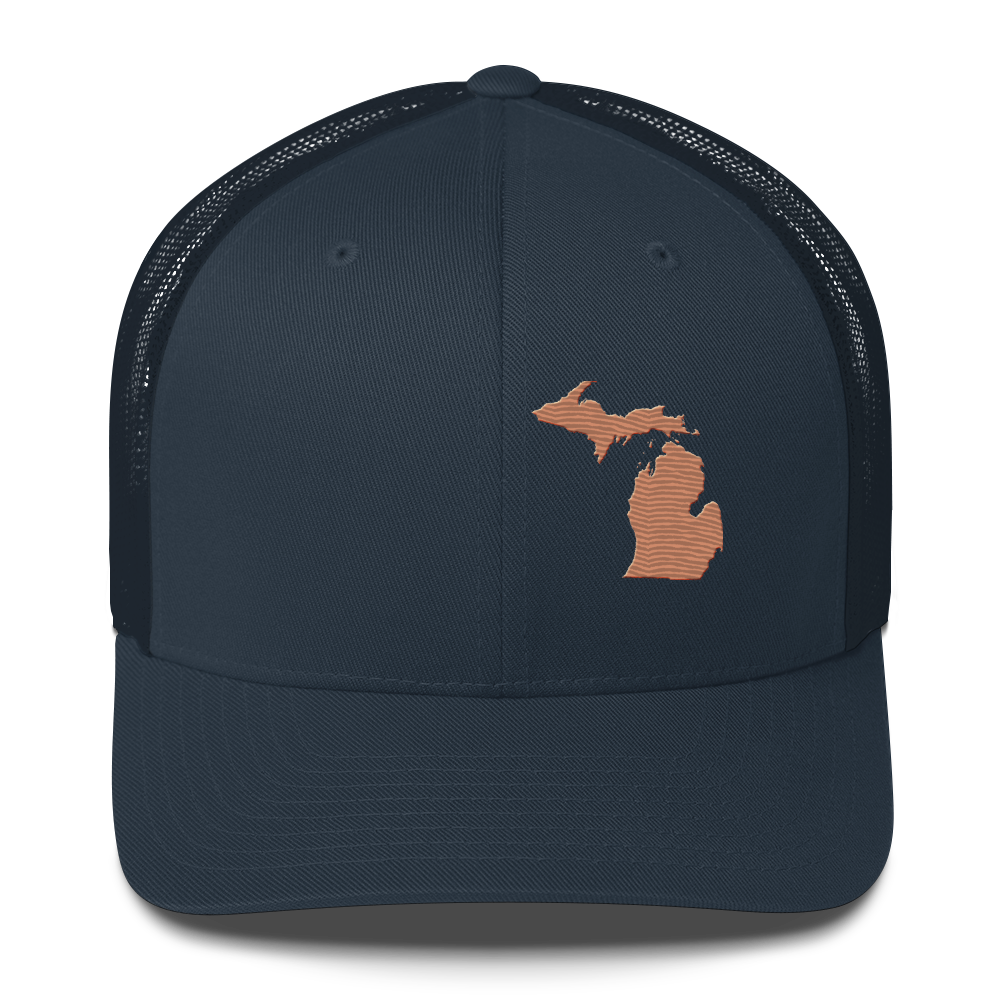 Michigan Trucker Hat | Copper Outline