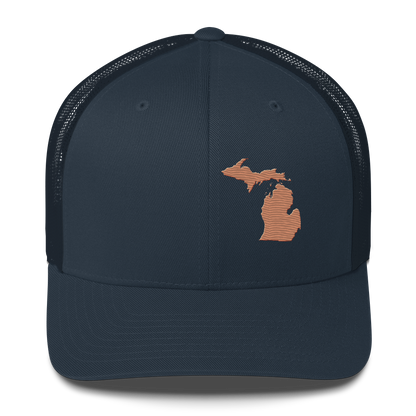 Michigan Trucker Hat | Copper Outline