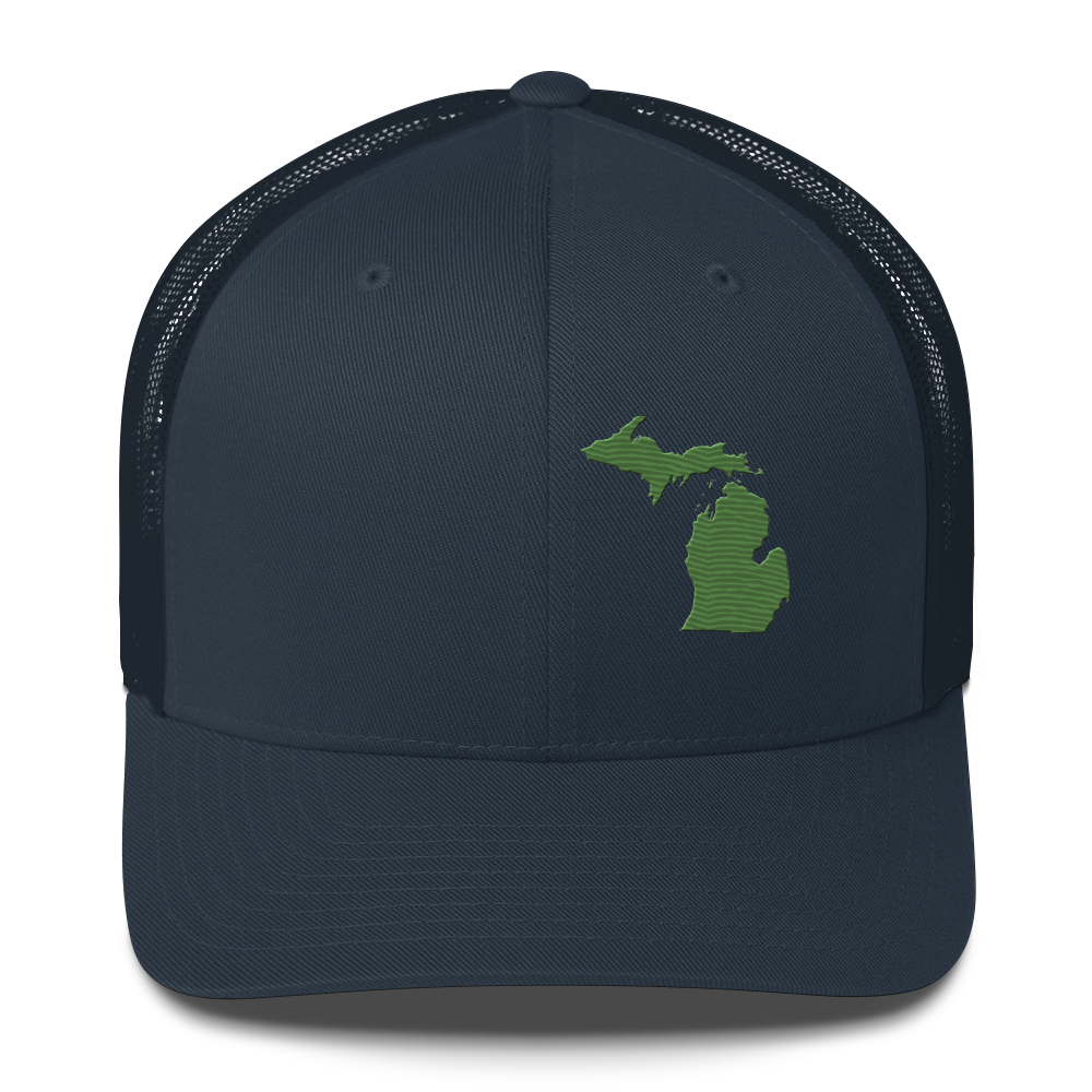 Michigan Trucker Hat | Pine Green Outline