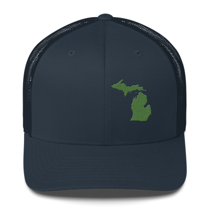 Michigan Trucker Hat | Pine Green Outline