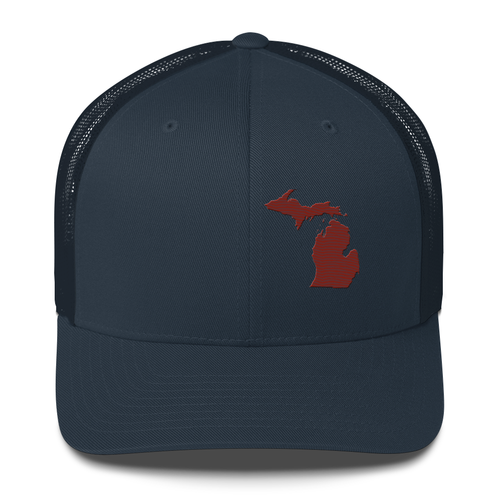 Michigan Trucker Hat | Cherryland Red Outline