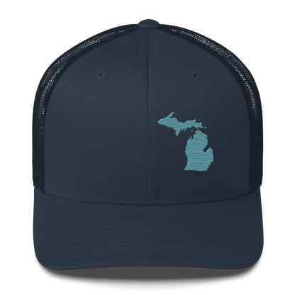 Michigan Trucker Hat | Huron Blue Outline