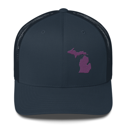 Michigan Trucker Hat | Plum Outline