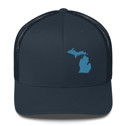 Michigan Trucker Hat | Traverse Blue Outline