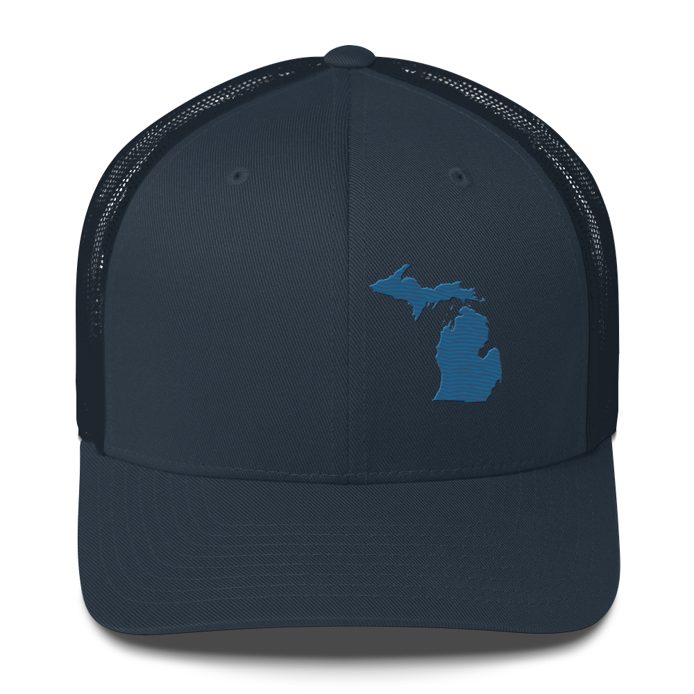 Michigan Trucker Hat | Blueberry Outline