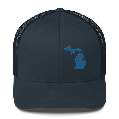 Michigan Trucker Hat | Blueberry Outline