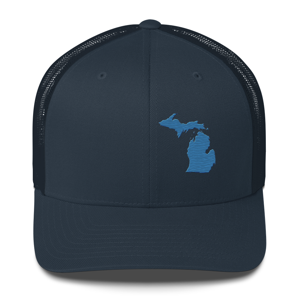 Michigan Trucker Hat | Superior Blue Outline