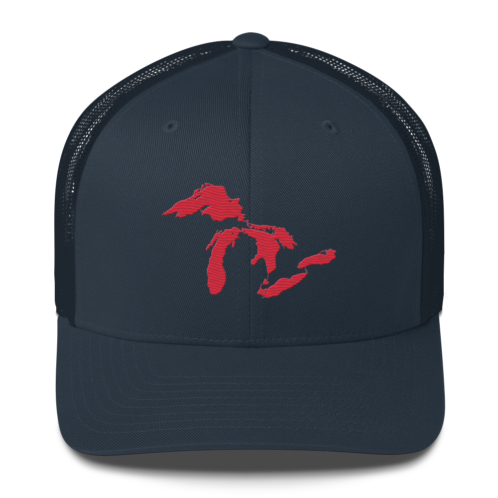 Great Lakes Trucker Hat | Lighthouse Red