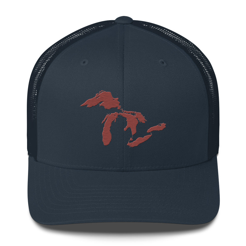 Great Lakes Trucker Hat | Ore Dock Red