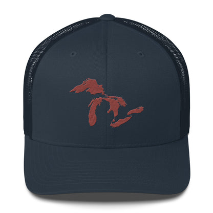 Great Lakes Trucker Hat | Ore Dock Red