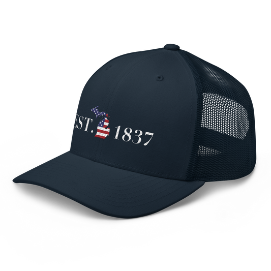 Michigan 'EST. 1837' Trucker Hat (Patriot Edition)