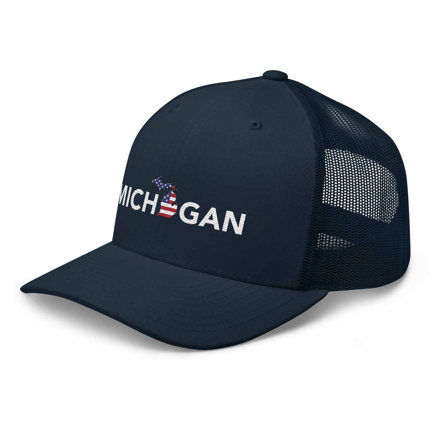 'Michigan' Trucker Hat (Sans Font Patriot Edition)