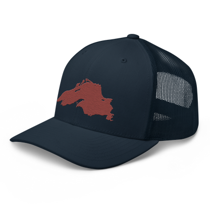 Lake Superior Trucker Hat | Ore Dock Red