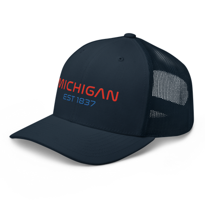 'Michigan EST 1837' Trucker Hat | Space Agency Parody