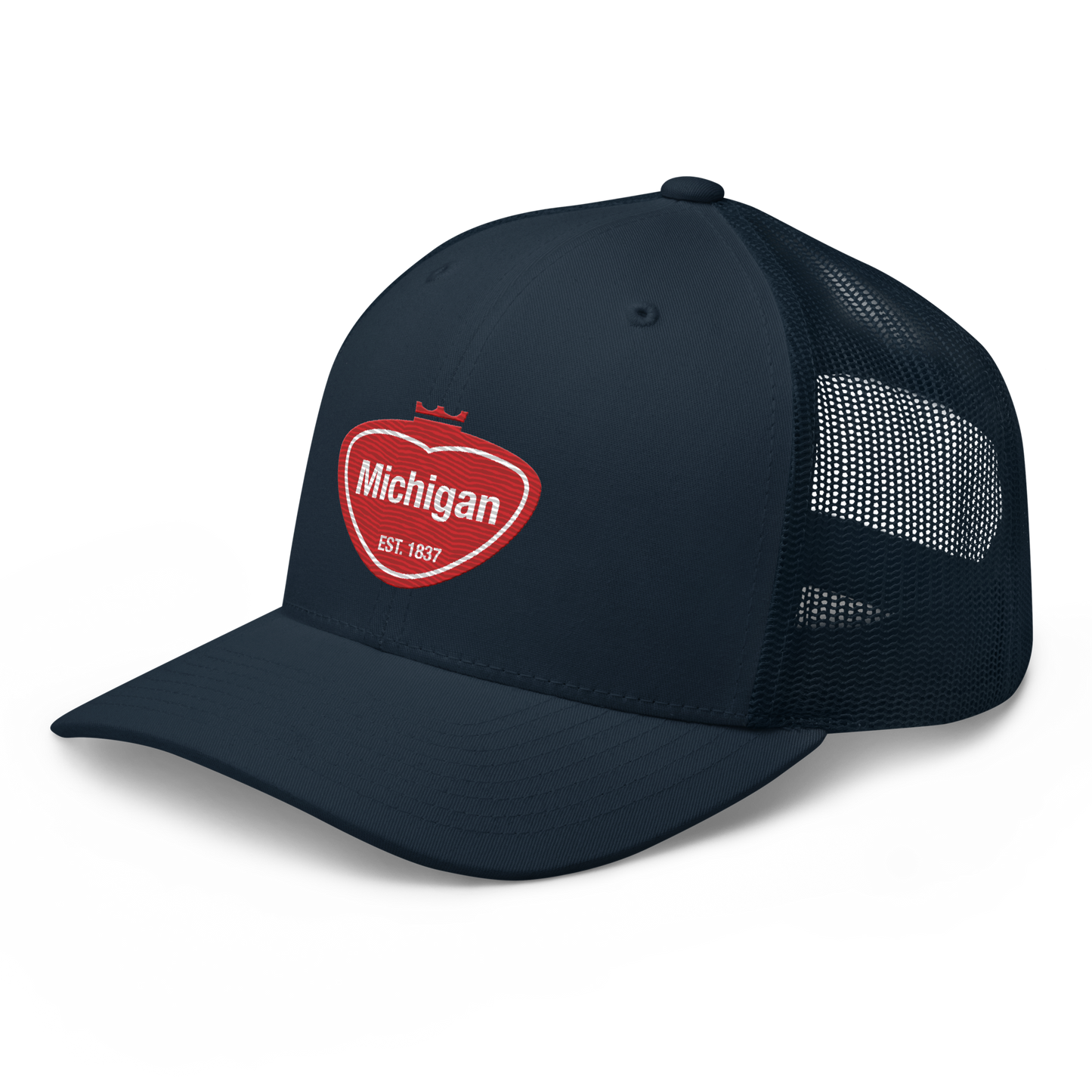 'Michigan EST 1837' Trucker Hat | Local Pop Parody