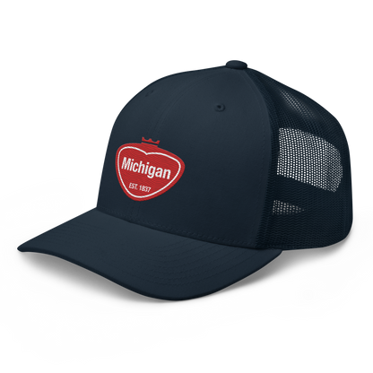 'Michigan EST 1837' Trucker Hat | Local Pop Parody