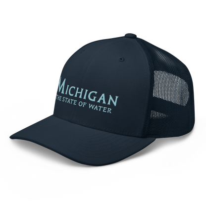 'Michigan The State of Water' Trucker Hat | Aquatic Sci-Fi Parody