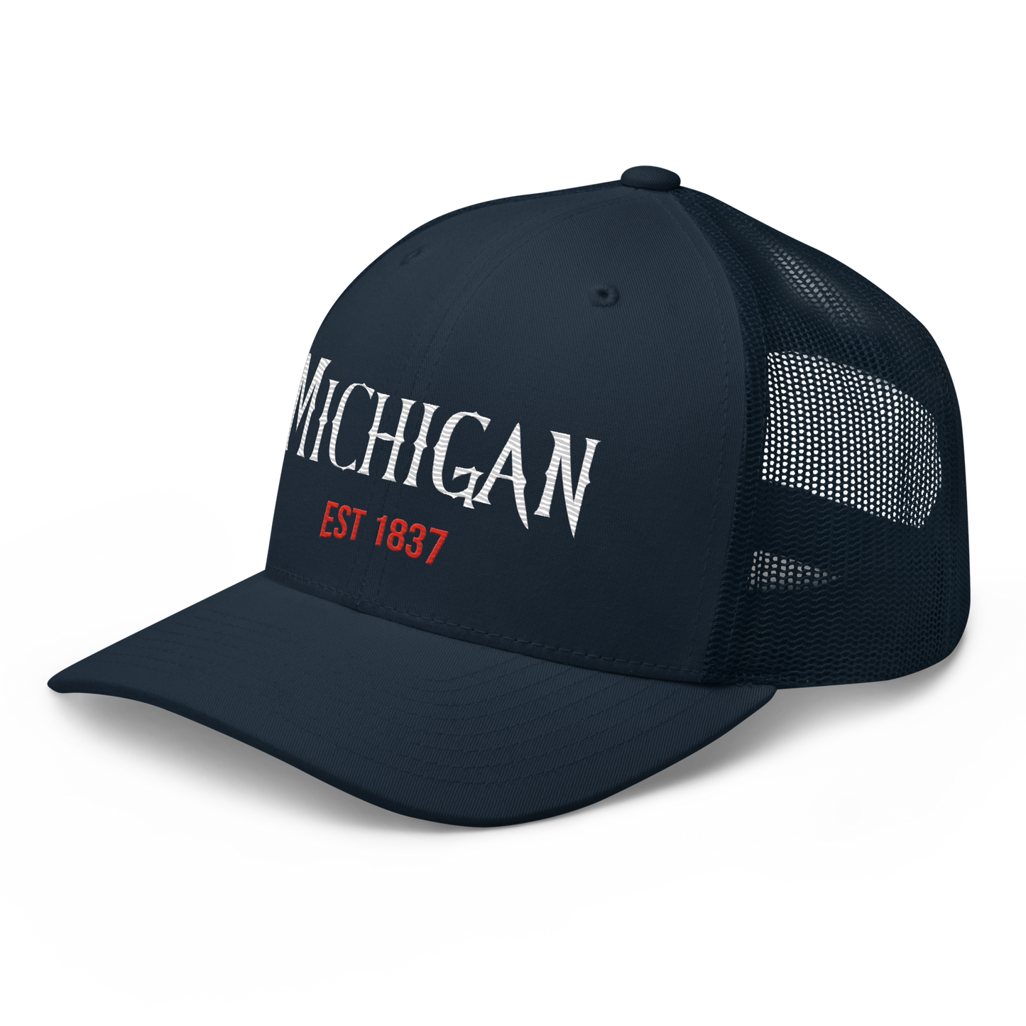 'Michigan EST 1837' Trucker Hat | Spooky Teen Drama Parody