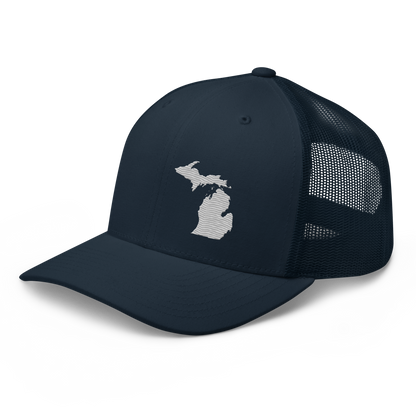 Michigan Trucker Hat | Platinum Outline