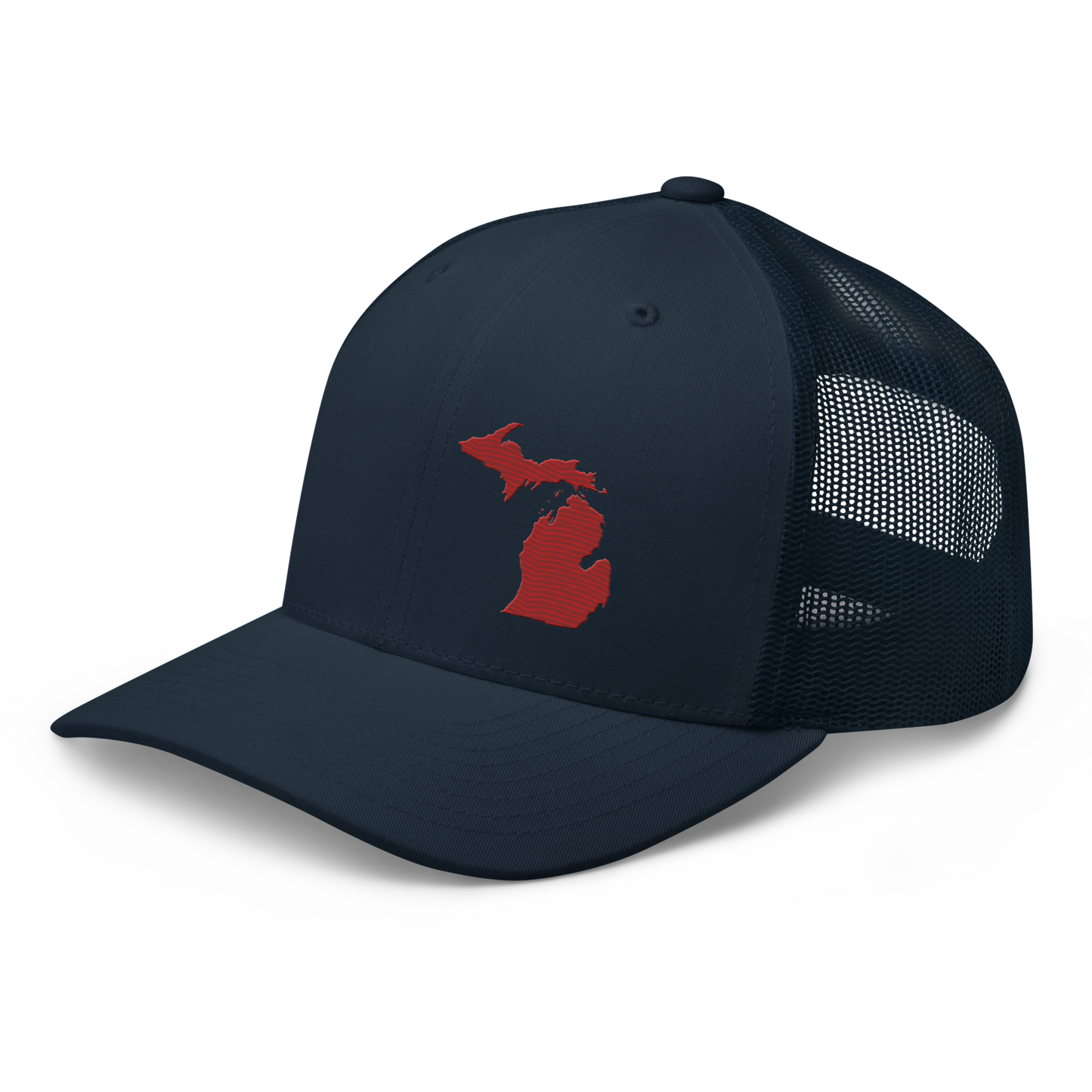 Michigan Trucker Hat | Thimbleberry Red Outline