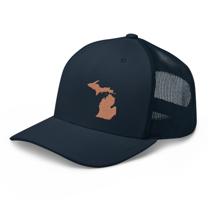 Michigan Trucker Hat | Copper Outline