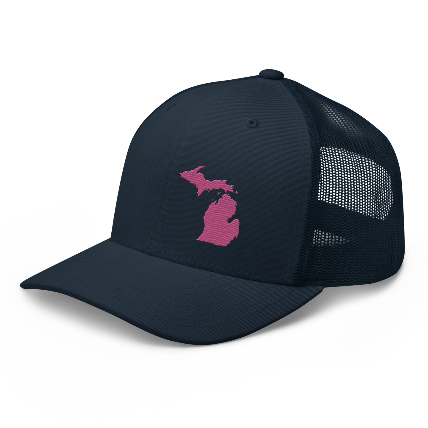 Michigan Trucker Hat | Apple Blossom Pink Outline