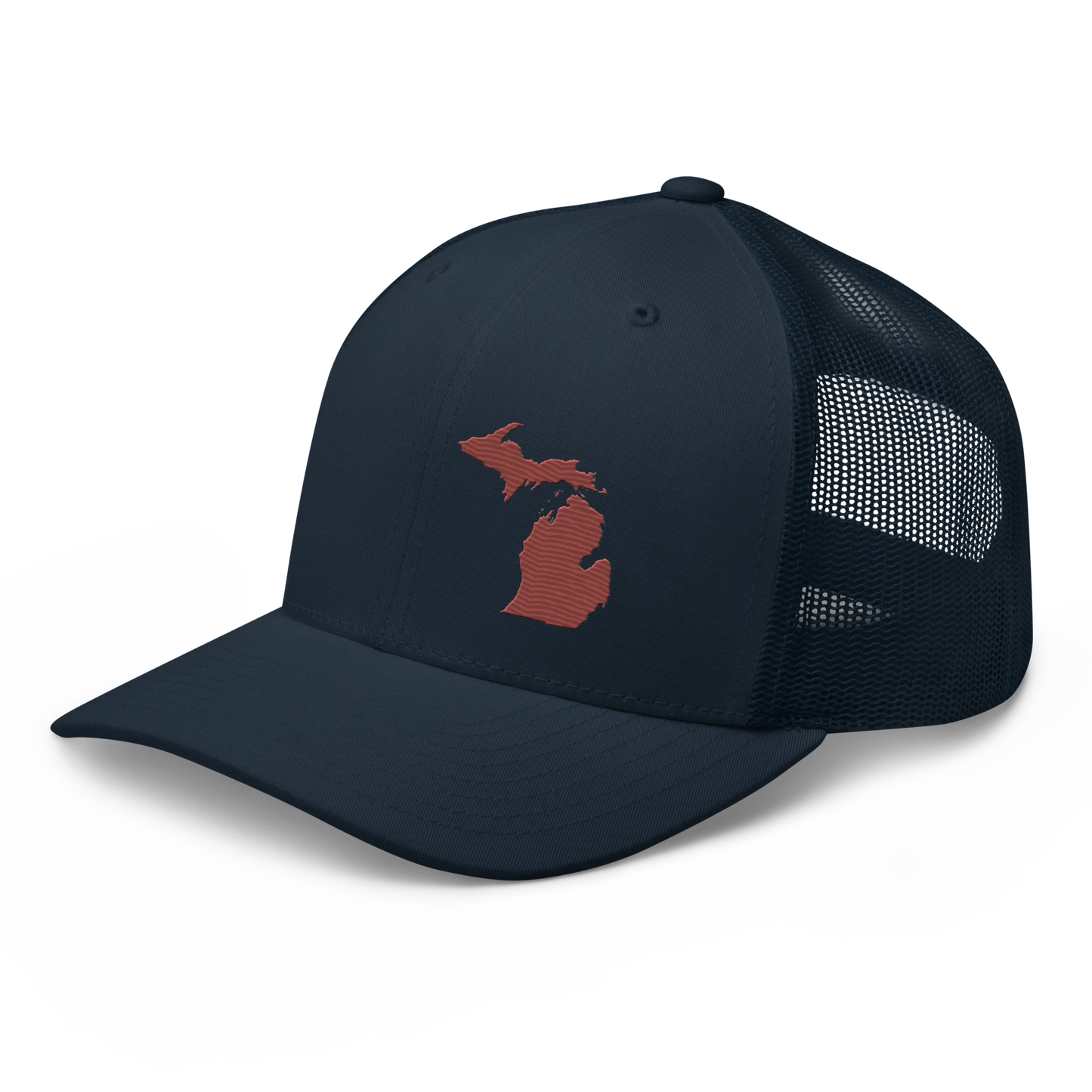 Michigan Trucker Hat | Ore Dock Red Outline