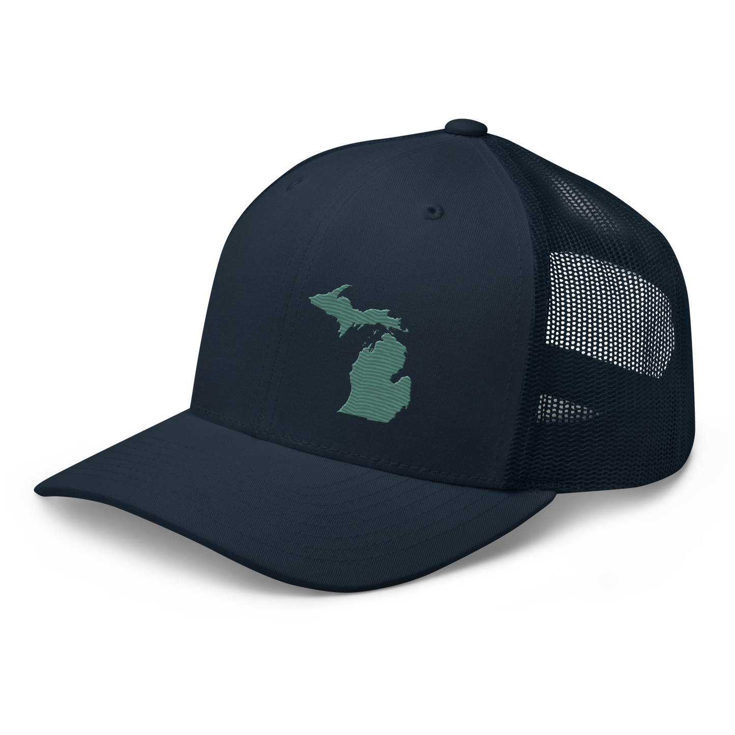 Michigan Trucker Hat | Copper Green Outline