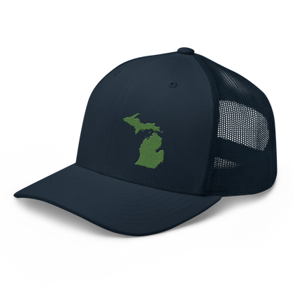 Michigan Trucker Hat | Pine Green Outline