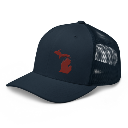 Michigan Trucker Hat | Cherryland Red Outline