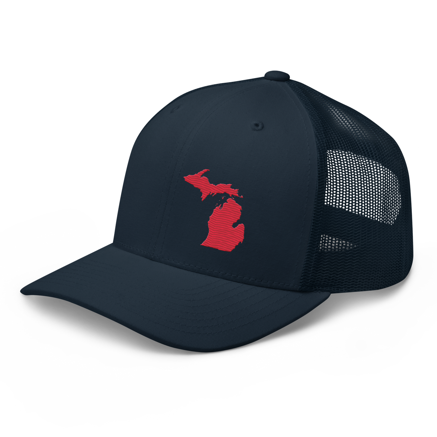 Michigan Trucker Hat | Lighthouse Red Outline