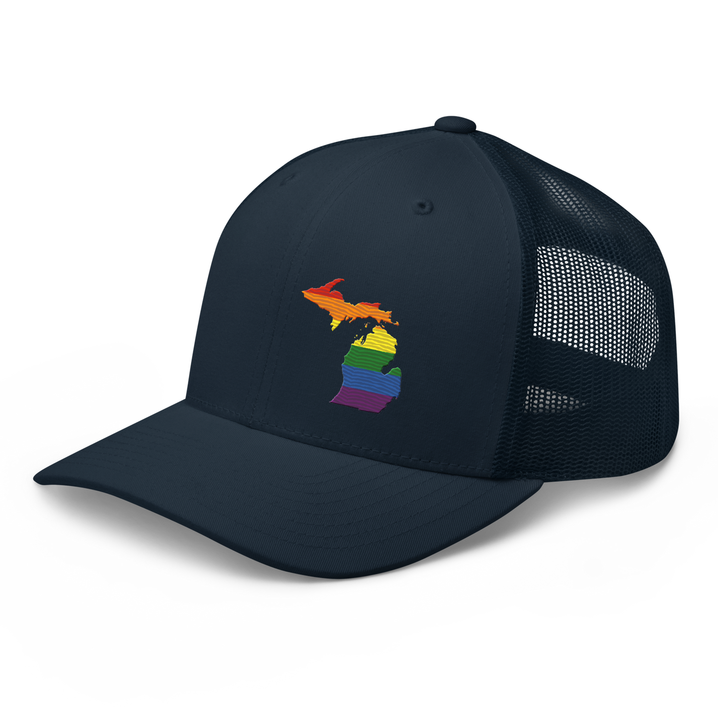 Michigan Trucker Hat | Rainbow Pride Outline