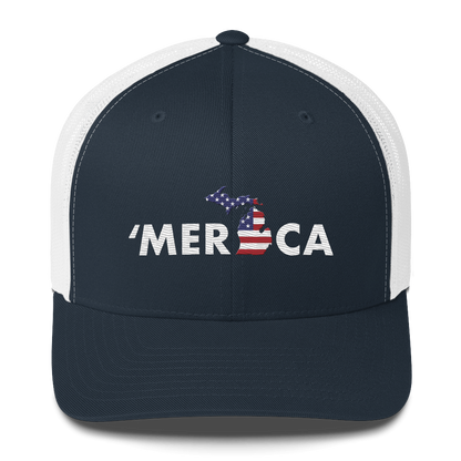 Michigan 'Merica' Trucker Hat (Patriot Edition)