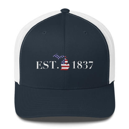 Michigan 'EST. 1837' Trucker Hat (Patriot Edition)