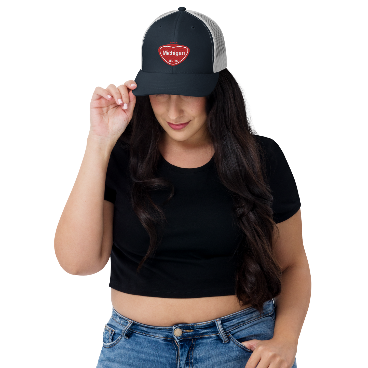 'Michigan EST 1837' Trucker Hat | Local Pop Parody