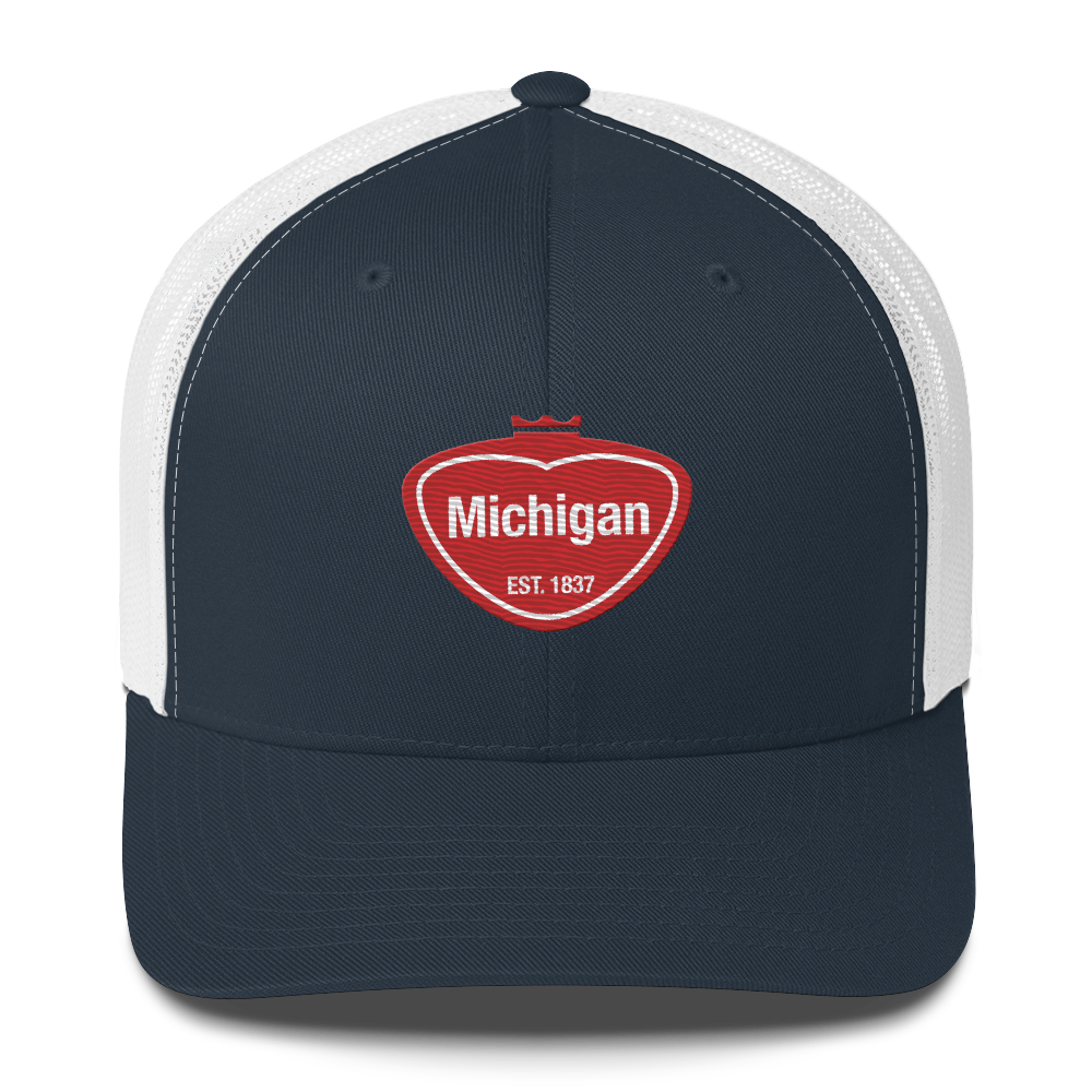 'Michigan EST 1837' Trucker Hat | Local Pop Parody