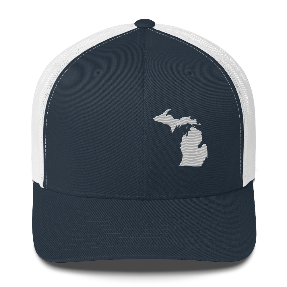 Michigan Trucker Hat | Platinum Outline