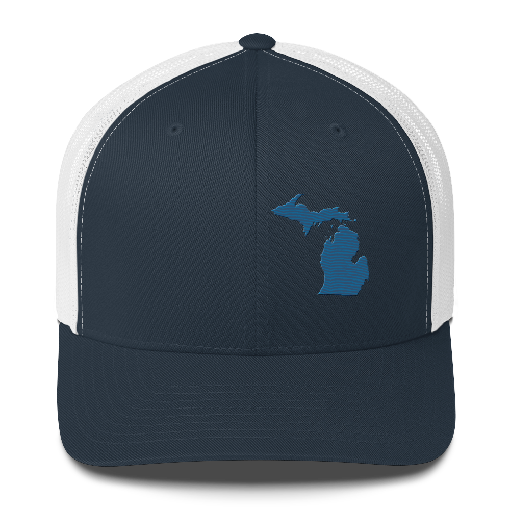 Michigan Trucker Hat | Blueberry Outline