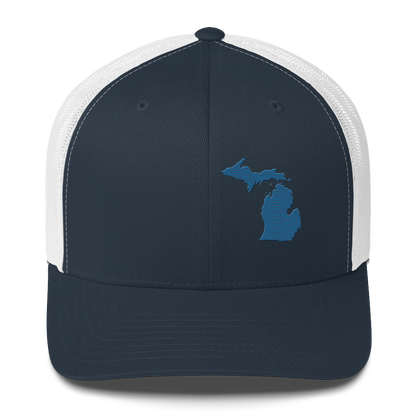 Michigan Trucker Hat | Blueberry Outline