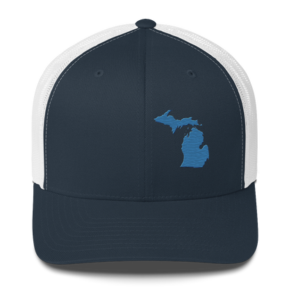 Michigan Trucker Hat | Superior Blue Outline