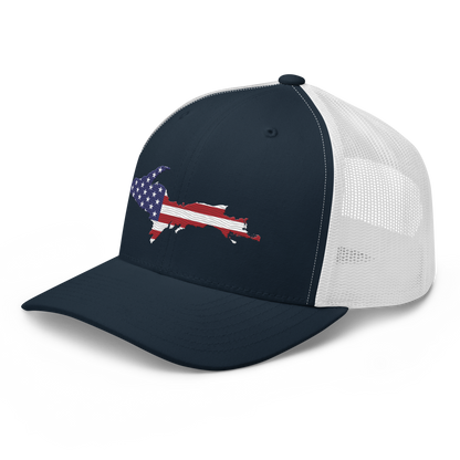 Michigan Upper Peninsula Trucker Hat (Patriot Edition)