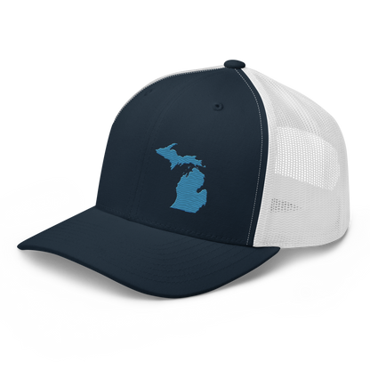 Michigan Trucker Hat | Traverse Blue Outline