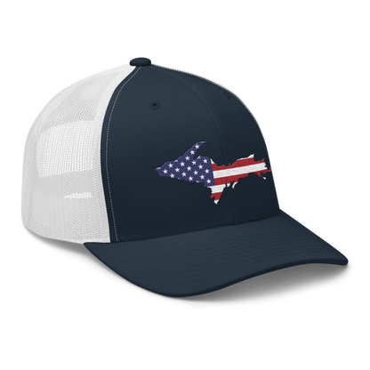 Michigan Upper Peninsula Trucker Hat (Patriot Edition)