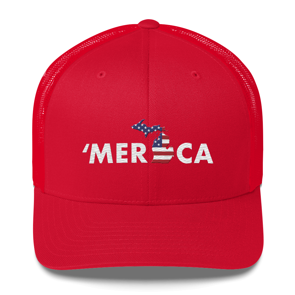 Michigan 'Merica' Trucker Hat (Patriot Edition)