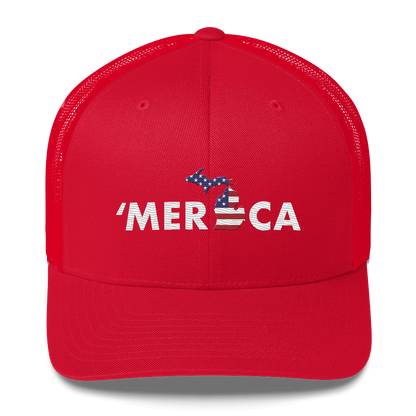 Michigan 'Merica' Trucker Hat (Patriot Edition)