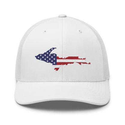 Michigan Upper Peninsula Trucker Hat (Patriot Edition)