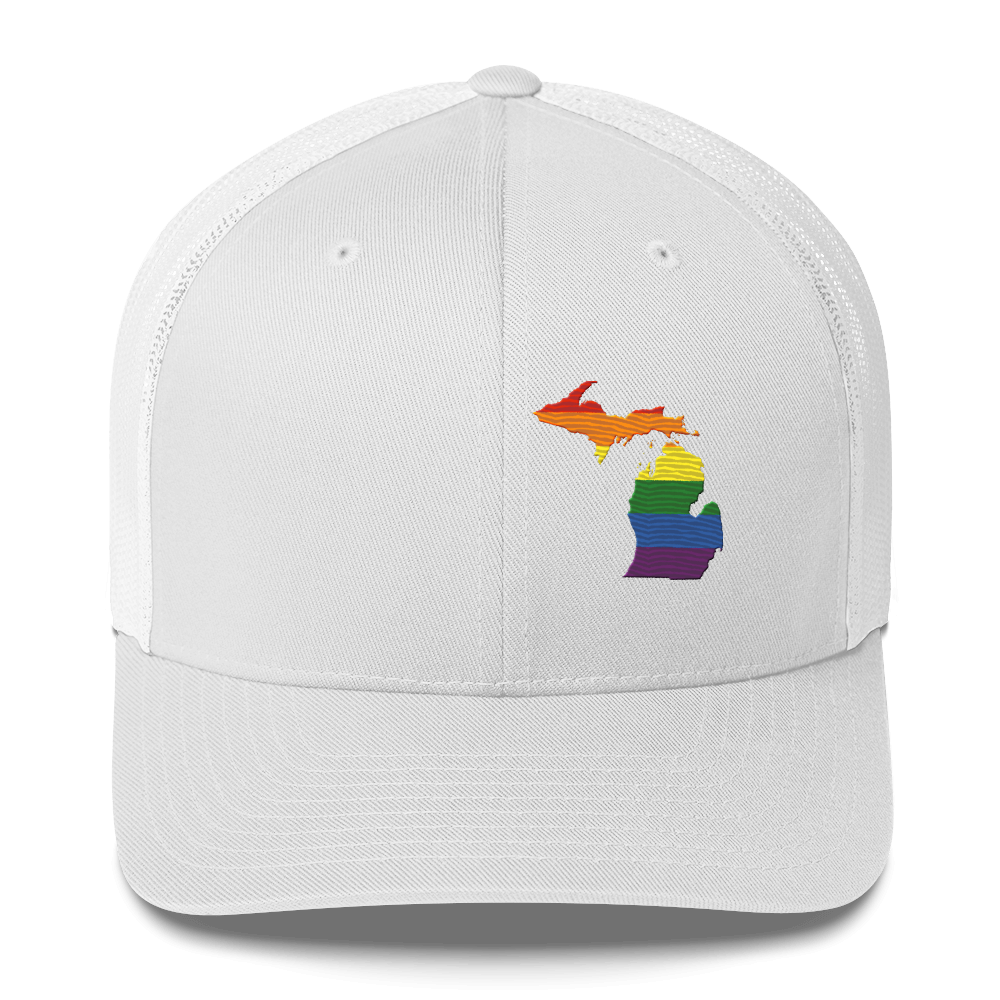 Michigan Trucker Hat (Rainbow Pride Edition)